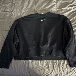 Nike black crewneck hoodie. Cropped